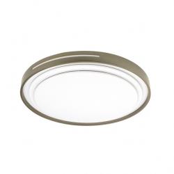 Plafon Argus 60w 3000-4000-6500k Blanco/Cuero 5880lm 8x49x49cm C/remoto Y Reg.intensidad