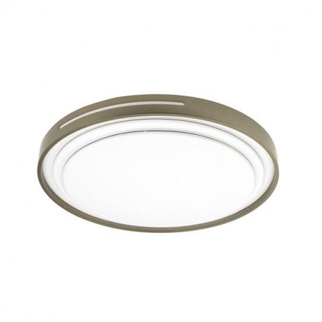 Plafon Argus 60w 3000-4000-6500k Blanco/Cuero 5880lm 8x49x49cm C/remoto Y Reg.intensidad
