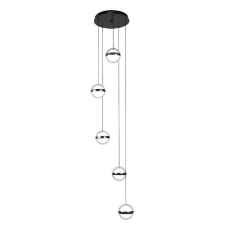 Plafon Colgante People 5l Negro 140w 3000-4000-6000k 10920lm Remoto Y Reg.intensidad Regx35x35cm