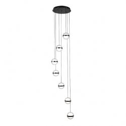 Plafon Colgante People 7l Negro 196w 3000-4000-6000k 15288lm Remoto Y Reg.intensidad Regx40x40cm