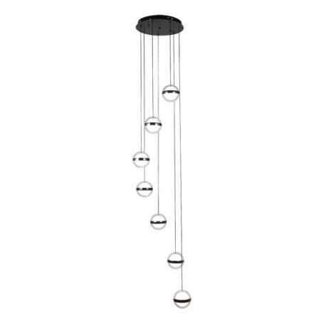 Plafon Colgante People 7l Negro 196w 3000-4000-6000k 15288lm Remoto Y Reg.intensidad Regx40x40cm