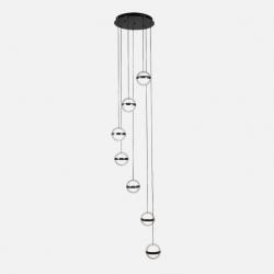Plafon Colgante People 7l Negro 196w 3000-4000-6000k 15288lm Remoto Y Reg.intensidad Regx40x40cm