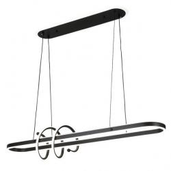Colgante Paper Negro 185w 3000-4000-6000k 16380lm C/luz Ambiente Remoto Y Reg.intensidad Regx100x19cm