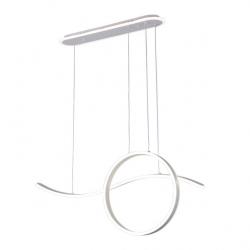 Colgante Style Blanco 205w 3000-4000-6000k 17940lm C/luz Ambiente Remoto Y Reg.intensidadad Regx100x15cm