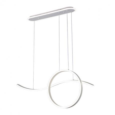 Colgante Style Blanco 205w 3000-4000-6000k 17940lm C/luz Ambiente Remoto Y Reg.intensidadad Regx100x15cm