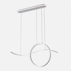 Colgante Style Blanco 205w 3000-4000-6000k 17940lm C/luz Ambiente Remoto Y Reg.intensidadad Regx100x15cm