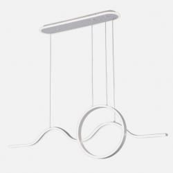 Colgante Year Blanco 177w 3000-4000-6000k 15756lm C/luz Ambiente Remoto Y Reg.intensidad Regx120x15cm