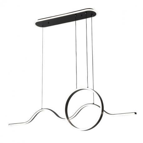 Colgante Year Negro 177w 3000-4000-6000k 15756lm C/luz Ambiente Remoto Y Reg.intensidad Regx120x15cm