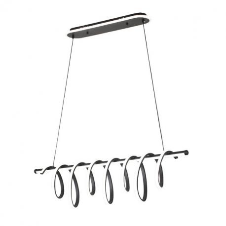 Colgante Premium Negro 157w 3000-4000-6000k 13884lm C/luz Ambiente Remoto Y Reg.intensidad Regx90x26cm