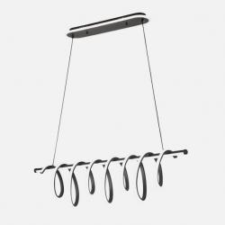 Colgante Premium Negro 157w 3000-4000-6000k 13884lm C/luz Ambiente Remoto Y Reg.intensidad Regx90x26cm