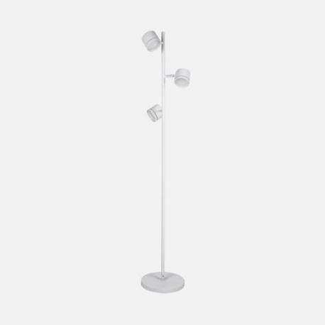 Pie Salon Ortiga 3 X Gx53 Blanco 27w 2400lm Orientable Bombillas Incluidas 142x25x25cm