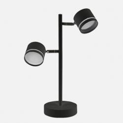 Sobremesa Ortiga 2 X Gx53 Negro 18w 1600lm Orientable Bombillas Incluidas 43,5x30x15cm