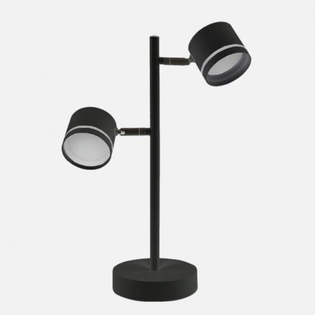 Sobremesa Ortiga 2 X Gx53 Negro 18w 1600lm Orientable Bombillas Incluidas 43,5x30x15cm