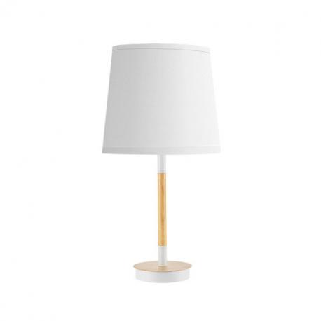 Sobremesa Alondra 1xe14 Blanco-haya/blanco 45x25x25cm
