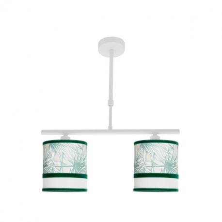 Lampara Caledonia 2xe14 Blanco/verde Regx43x14cm
