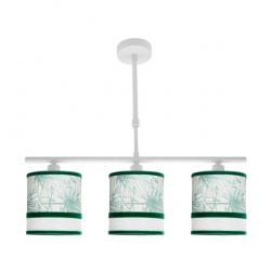 Lampara Caledonia 3xe14 Blanco/verde Regx55x14cm