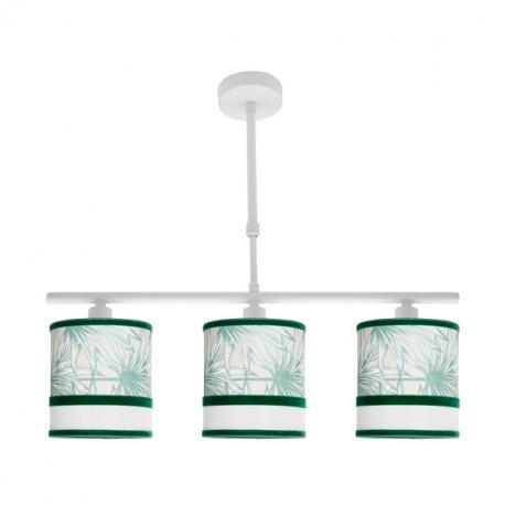 Lampara Caledonia 3xe14 Blanco/verde Regx55x14cm