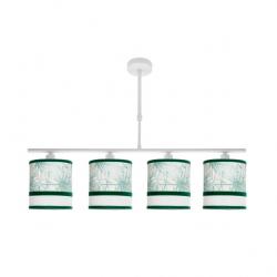 Lampara Caledonia 4xe14 Blanco/verde Regx75x14cm