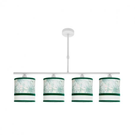 Lampara Caledonia 4xe14 Blanco/verde Regx75x14cm