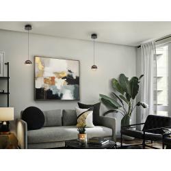 ORBES- LAMPARA 1L CROMO NEGRO D12