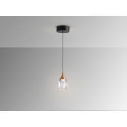 CORINA- LAMPARA 1L NEGRO-COBRE