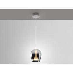 SUSPIRO- LAMPARA CROMO/SMOKY D18