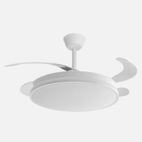Ventilador Dc Guerrero 44w Blanco 4asp 107d 4900lm 3500-4000-6500k Remoto Y Temporizador