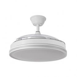 Ventilador Dc 59+7w Cacique Blanco 3asp 107d 6980l 3000-4500-6500k+rgb Remo+r.int+memo+temp