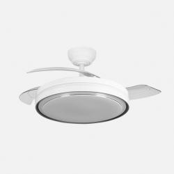 Ventilador Dc Siux 60w Blanco 3asp.107d 6980lm 36x48/107cm 3col.remoto+memoria+temporizador+reg.intensidad