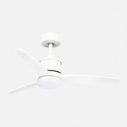 Ventilador Dc Barrax 18w Blanco 3aspas 6vel 106d Luz Opcional 2250lm 3000-4500-6500k Remoto+memoria+temporizador