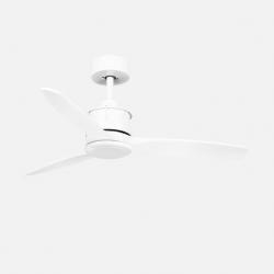 Ventilador Dc Barrax 18w Blanco 3aspas 6vel 106d Luz Opcional 2250lm 3000-4500-6500k Remoto+memoria+temporizador