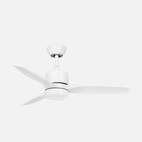 Ventilador Dc Montiel 18w Blanco 3aspas 6vel 106d Luz Opcional 2250lm 3000-4500-6500k Remoto+memoria+temporizador