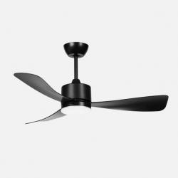 Ventilador Dc Yeste 18w Negro 3aspas 6vel 106d Luz Opcional 2250lm 3000-4500-6500k Remoto+memoria+temporizador