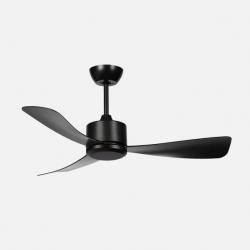 Ventilador Dc Yeste 18w Negro 3aspas 6vel 106d Luz Opcional 2250lm 3000-4500-6500k Remoto+memoria+temporizador