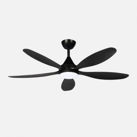 Ventilador Dc Tobarra 18w Negro 5aspas 6vel.132d 2250lm 3000-4500-6500k Remoto+memoria+temporizador
