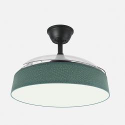 Ventilador Boga 72w Negro/verde 108d 3asp 7200lm 3000-4000-6000k Remoto+memo+tempo
