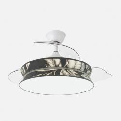 Ventil Decor 72w Blanco/estampado Oscuro 108d 3asp 7200lm 3000-4000-6000k Remoto+memo+temp