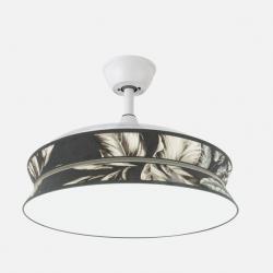 Ventil Decor 72w Blanco/estampado Oscuro 108d 3asp 7200lm 3000-4000-6000k Remoto+memo+temp