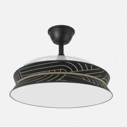 Ventilador Decor 72w Negro/negro Plata 108d 3asp 7200lm 3000-4000-6000k Remoto+memo+temp