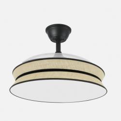 Ventilador Decor 72w Negro/natural Negro 108d 3asp 7200lm 3000-4000-6000k Remoto+memo+temp