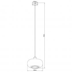 COLGANTE 1L CAIRA NEGRO/AMBAR 1 X 60W E-27