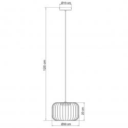 COLGANTE EGON NEGRO LED 9W 500LM 3000K