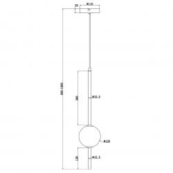 COLGANTE LANUVIO NEGRO LED 7W 420LM 4000K