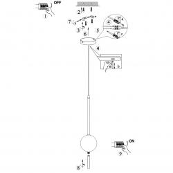 COLGANTE LANUVIO LATON LED 7W 420LM 4000K