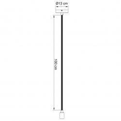 COLGANTE LEXA CUERDA BLANCA 1 X 60W E-27 - LED 11W