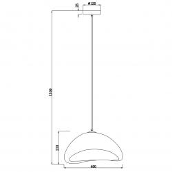 COLGANTE ONA BLANCO ROTO 1 X 60W E-27