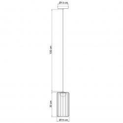 COLGANTE PITT NEGRO LED 5W 200LM 3000K