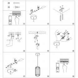 COLGANTE PITT NEGRO LED 5W 200LM 3000K