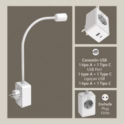 FLEXO USB ANT NEGRO LED 3W