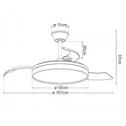 VENTILADOR DUBLIN BLANCO 50 CM 3 PALAS